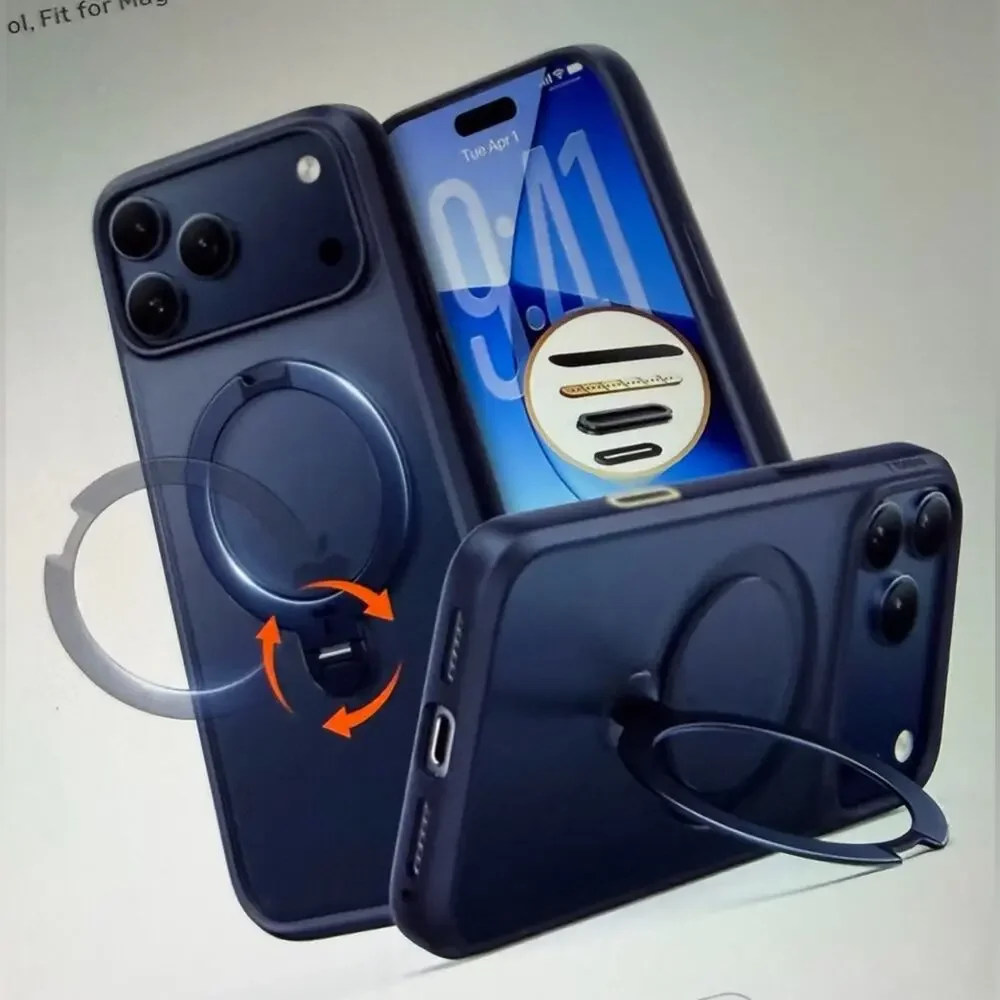 Torras blue protective phone case with stand NEW iPhone pro max 17